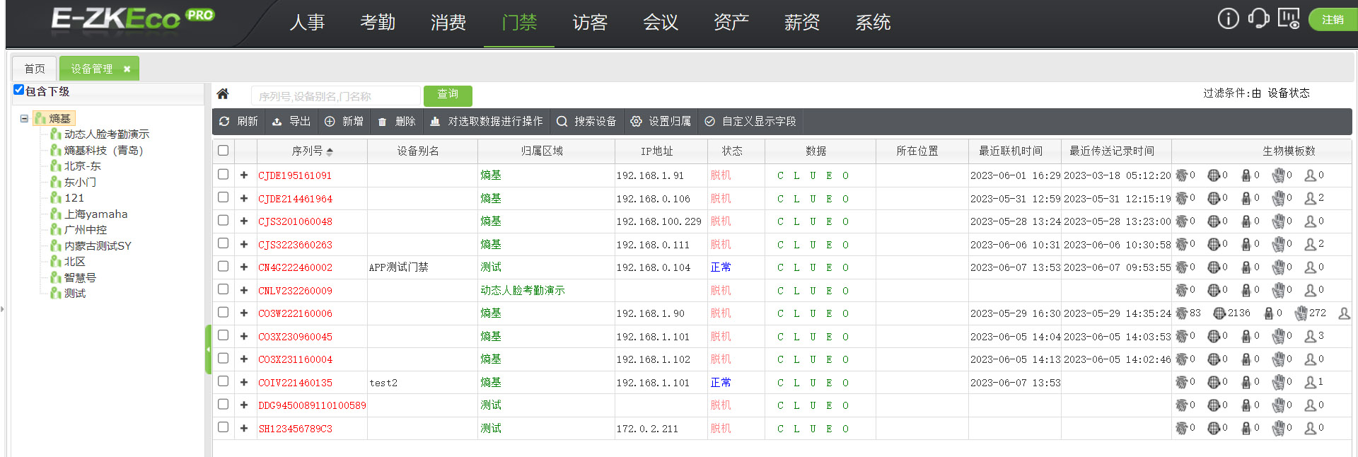 異地遠(yuǎn)程人事、考勤、消費(fèi)系統(tǒng)、門禁統(tǒng)一管理解決方案