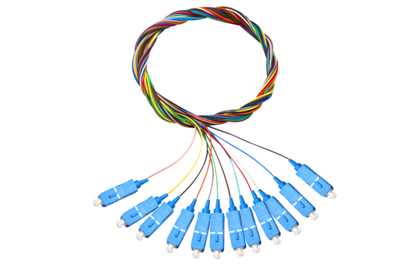 12芯束狀尾纖SC方頭單模光纖跳線